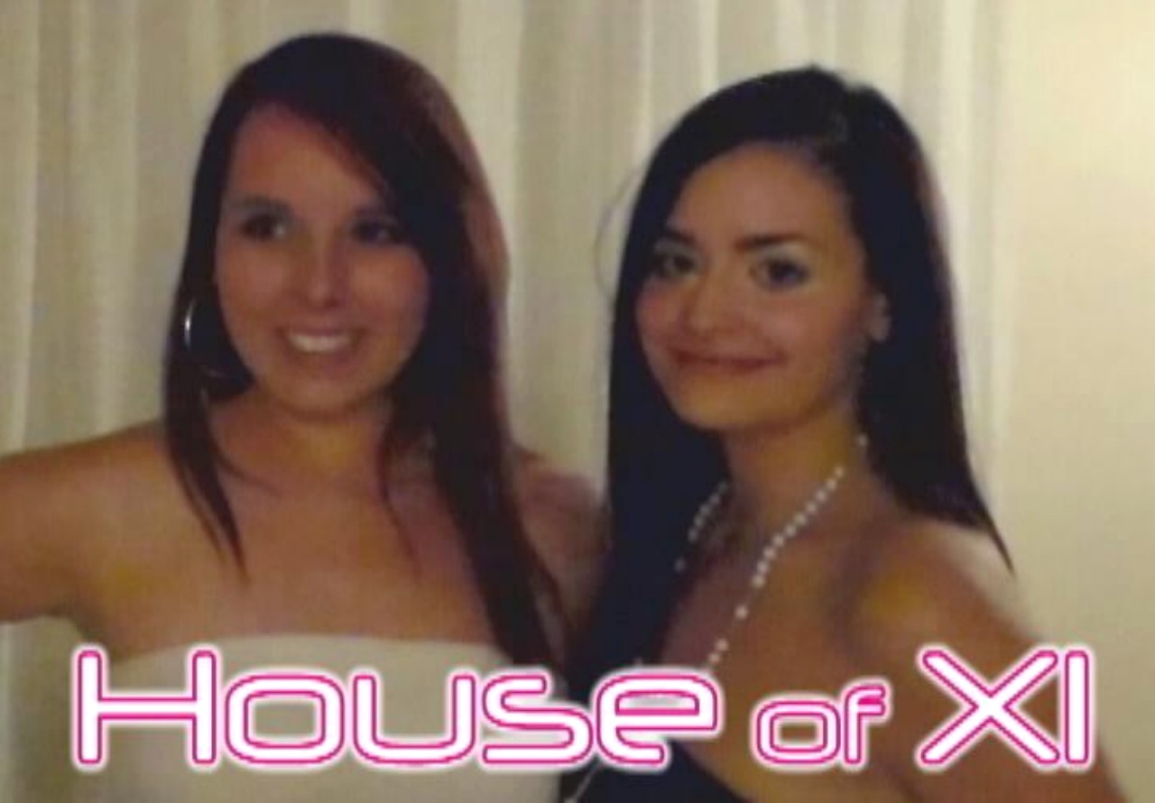 Faces of ITN XITV - Sisters of XI Sorority's Heidi, wearing the necklace with her friend Kayla!